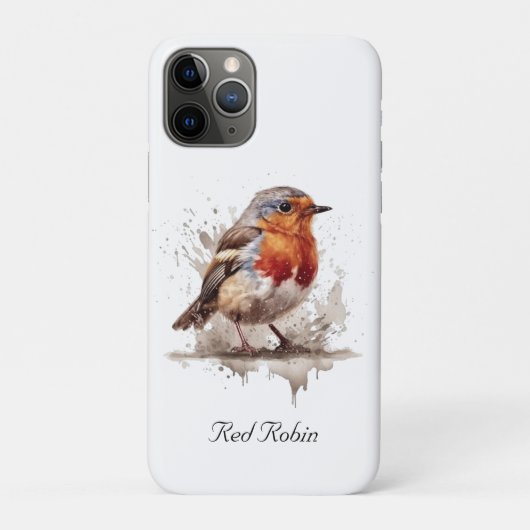 Schattigee Bird Red Robin, aanpasbaar Case-Mate iPhone Case (Achterkant)