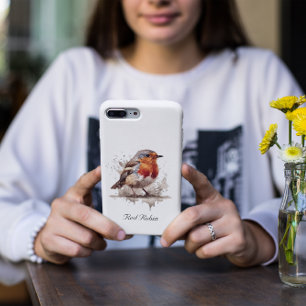 Schattigee Bird Red Robin, aanpasbaar Case-Mate iPhone Case