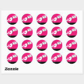 Schattigee Birdy Dank u Sticker (fuschia) (Vel)