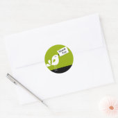 Schattigee Birdy Dank u Sticker (olijf) (Envelop)