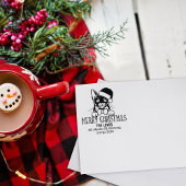 Schattigee Birmese kat terug adres kerst Rubberstempel