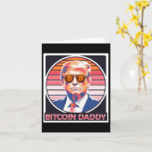 Schattigee Bitcoin Daddy Trump Crypto King Interne Kaart (Gele Bloem)