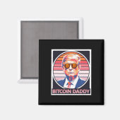 Schattigee Bitcoin Daddy Trump Crypto King Interne Magneet (Voorkant / Achterkant)