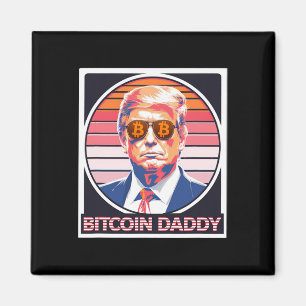 Schattigee Bitcoin Daddy Trump Crypto King Interne Magneet