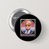 Schattigee Bitcoin Daddy Trump Crypto King Interne Ronde Button 5,7 Cm (Voorkant /achterkant)