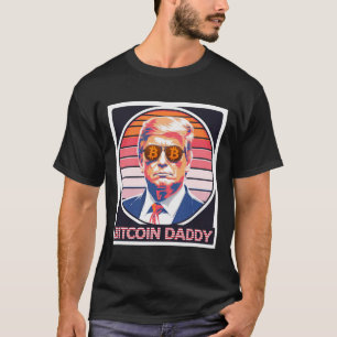 Schattigee Bitcoin Daddy Trump Crypto King Interne T-shirt