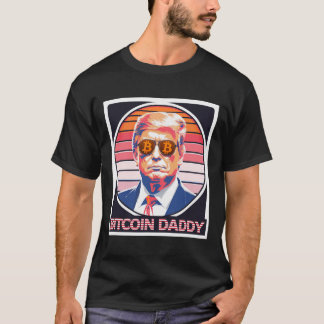 Schattigee Bitcoin Daddy Trump Crypto King Interne T-shirt