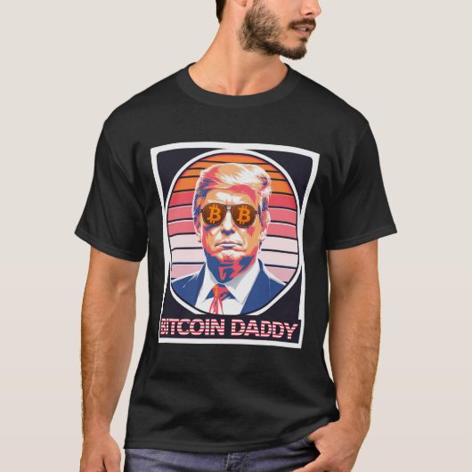 Schattigee Bitcoin Daddy Trump Crypto King Interne T-shirt (Voorkant)