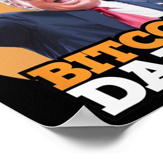 Schattigee Bitcoin Daddy Trump Crypto King Money E Poster (Hoek)