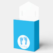 Schattigee Biue Baby Footprints Het is een jongen  Bedankdoosjes (Geopend)