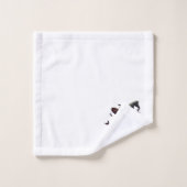 Schattigee Black Cat en Jack-o-lantaarn Bad Handdoek (Wasdoekje)