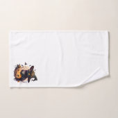 Schattigee Black Cat en Jack-o-lantaarn Bad Handdoek (Handdoek)