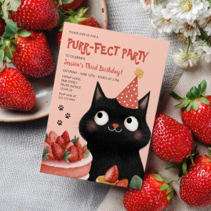 Schattigee Black Cat Kinder 'Spint-perfecte verjaa Kaart