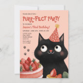 Schattigee Black Cat Kinder 'Spint-perfecte verjaa Kaart (Voorkant)