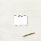 Schattigee Black Dog Paws and Hearts - Gepersonali Post-it® Notes (Op bureau)