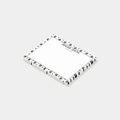 Schattigee Black Dog Paws and Hearts - Gepersonali Post-it® Notes (Schuin)