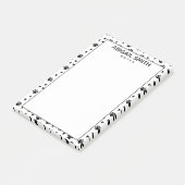 Schattigee Black Dog Paws and Hearts - Gepersonali Post-it® Notes (Schuin)