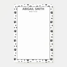 Schattigee Black Dog Paws and Hearts - Gepersonali