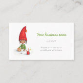 Schattigee Black Elf Speelgoed Store Kerstvakantie Visitekaartje (Voorkant)