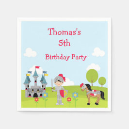 Schattigee Black Hair Knight 'Ik ging naar' Servet