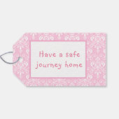 Schattigee Black Haired Ballerina 'Thank You' Gift Cadeaulabel (Achterkant Horizontaal)