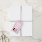Schattigee Black Haired Ballerina 'Thank You' Gift Cadeaulabel (Met Touw)