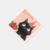 Schattigee Black Kitten Kinder 'Spint-effect verja Servet (Hoek)