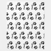 Schattigee Black Paw Pet Lover naam Keuken Fleece Deken (Voorkant)