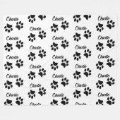 Schattigee Black Paw Pet Lover naam Keuken Fleece Deken (Voorkant (Horizontaal))