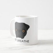 Schattigee Black Pug-Mok: gewoon koffie-Mok inadem Koffiemok (Voorkant links)