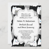 Schattigee Black White en Grey Cats Verjaardagsfee Kaart (Achterkant)