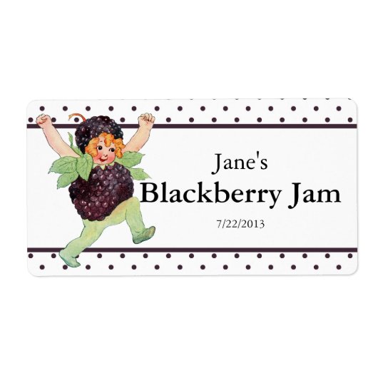 Schattigee Blackberry Jam Etiket (Voorkant)