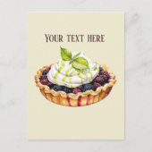 Schattigee BlackBerry Pie Bericht toevoegen Briefkaart (Voorkant)