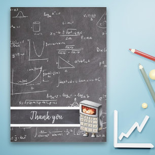 Schattigee Blackboard Wiskunde vergelijkingen Kind Bedankkaart