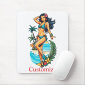 Schattigee Blackhaired Bikini Beach Girl Thunder_C Muismat (Met muis)