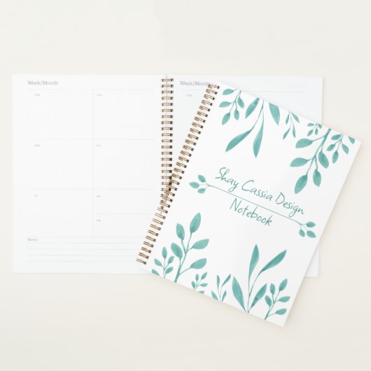 Schattigee bladachtige botanische aangepaste naam planner (Display)