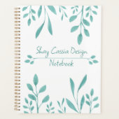 Schattigee bladachtige botanische aangepaste naam planner (Voorkant)