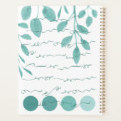 Schattigee bladachtige botanische aangepaste naam planner (Achterkant)