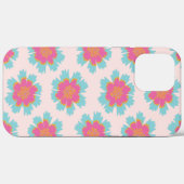Schattigee blauw en roze bloemenprint Case-Mate iPhone case (Achterkant (horizontaal))