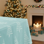 Schattigee Blauw & Wit Kerstboom Patroon Vakantie Tafelkleed