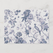 Schattigee blauw-witte vogelbloem briefkaart (Voorkant)