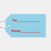 Schattigee Blauwe Baby Dinosaurus in Santa Hat Cadeaulabel (Achterkant Horizontaal)