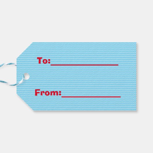 Schattigee Blauwe Baby Dinosaurus in Santa Hat Cadeaulabel (Achterkant Horizontaal)