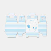 Schattigee Blauwe Ballonnen Baby shower Favor Box Bedankdoosjes (Uitgevouwen)