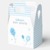 Schattigee Blauwe Ballonnen Baby shower Favor Box Bedankdoosjes (Geopend)