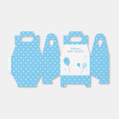 Schattigee Blauwe Ballonnen Favor Box Baby shower Bedankdoosjes (Uitgevouwen)