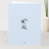 Schattigee Blauwe Bloem Waterverf Pansie Goed Krij Kaart (Achterkant)