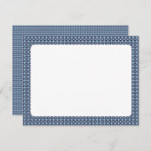 Schattigee Blauwe Bloemen Patroon Blank Note Kaart Notitiekaartje (Voorkant / Achterkant)