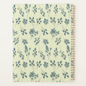 Schattigee Blauwe Bloemen Patroon Planner (Achterkant)