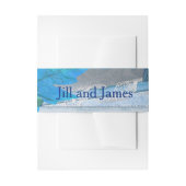 Schattigee Blauwe bruiloft Uitnodigingen Wikkel (Voorkant Voorbeeld)